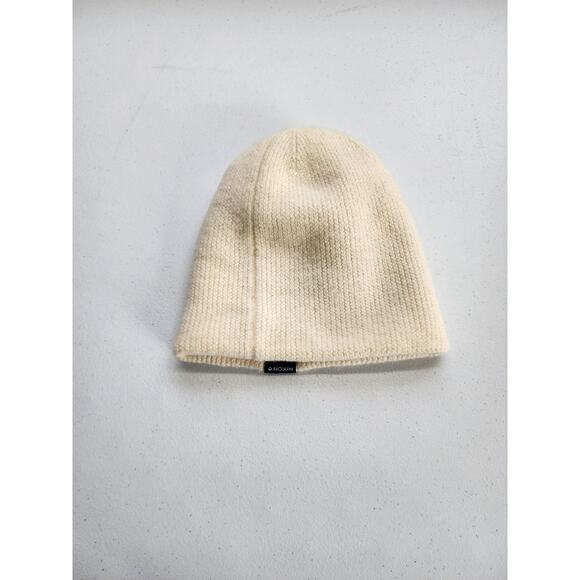 Nixon Hat Beanie One Size Cream 100% Merino Wool Knit Winter Warm Mens Casual - Picture 4 of 8